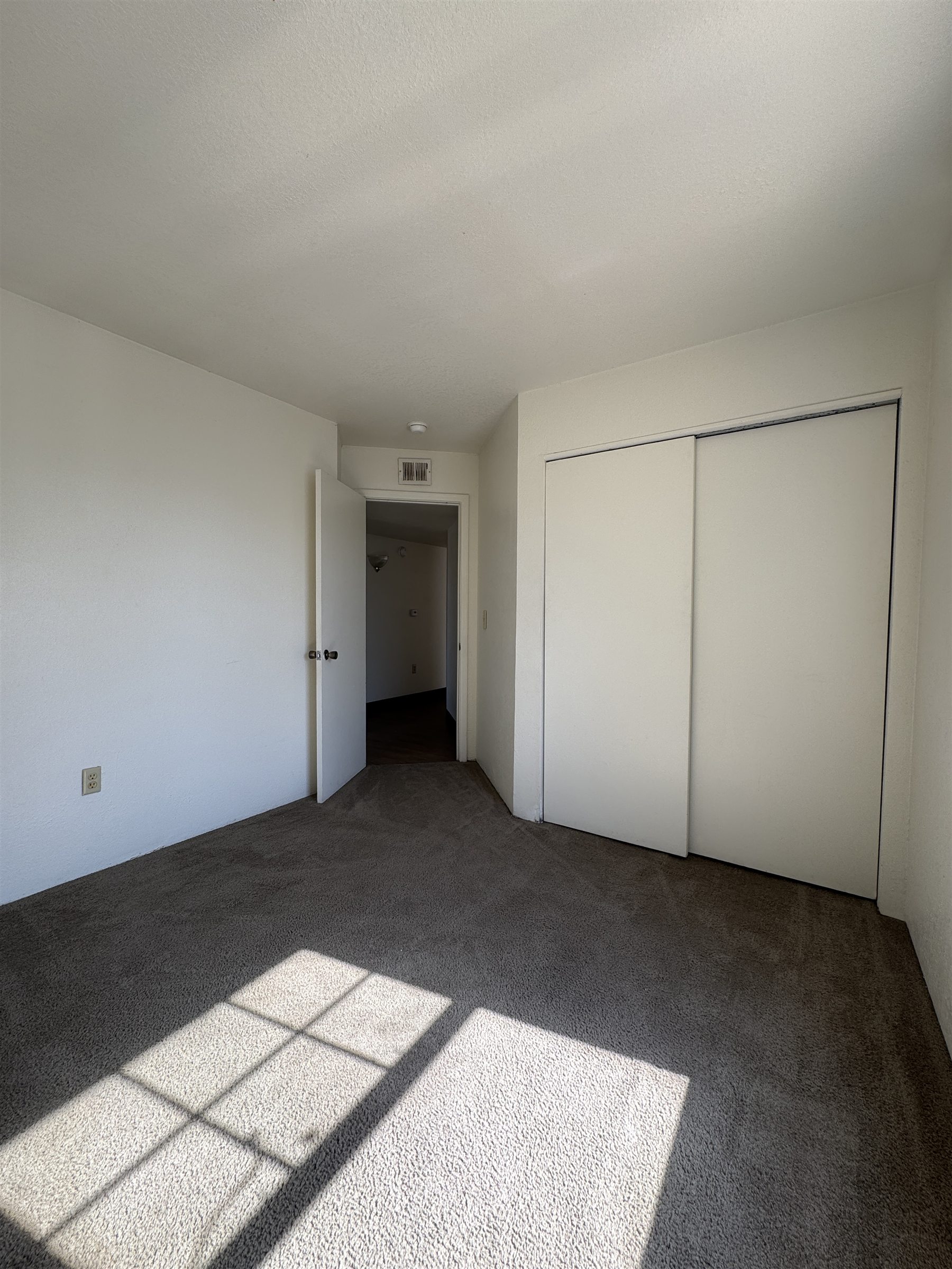 Spacious carpeted bedroom at Avalon Cove